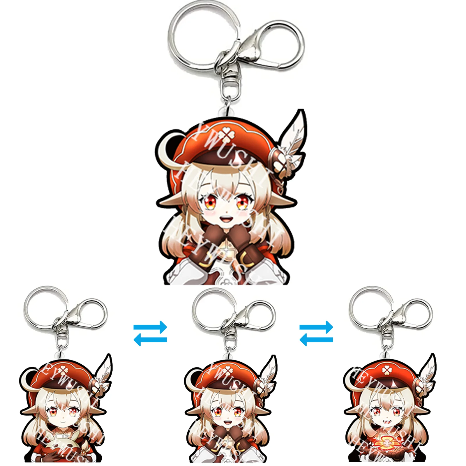 

Genshin Impact Klee Anime Motion Key Chains Acrylic Keychains Bag Pendant Car Keyring Anime Peripherals Gift Anime Ornament