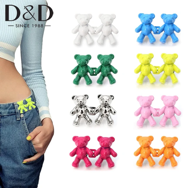 Bowknot Button Adjuster for Pants and Skirts Waist Tightener Adjustable  Waist Buckle for Jeans No Sewing Required - AliExpress