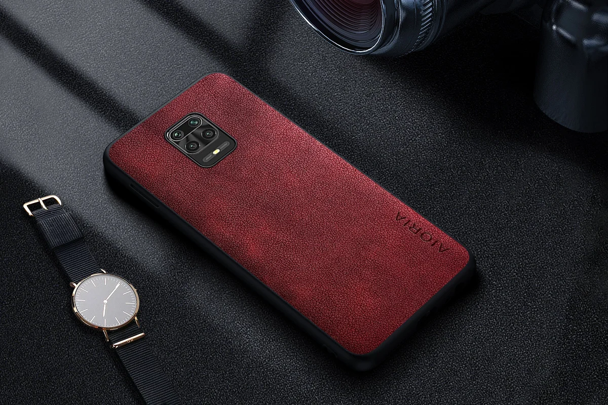 Premium-Luxus-Leder-Handyhülle für Xiaomi Redmi Note 9, 8, 7, 5, Pro, 9S, 8T, Retro-Business-Stil, einfarbige Abdeckung – Detail 7