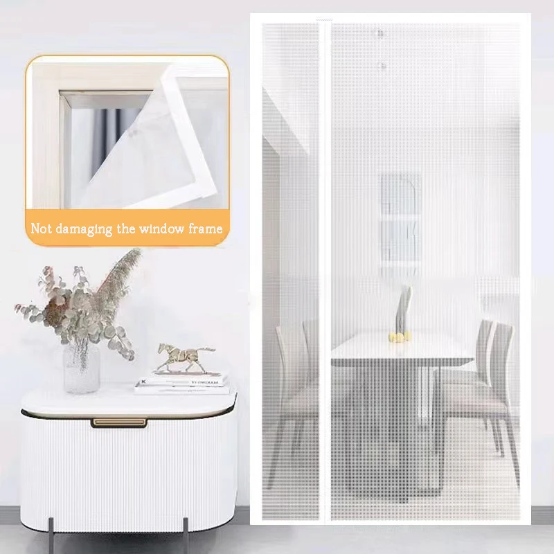 Side opening magnetic mosquito proof door curtain new magnetic screen window, household screen curtain, bedroom suction