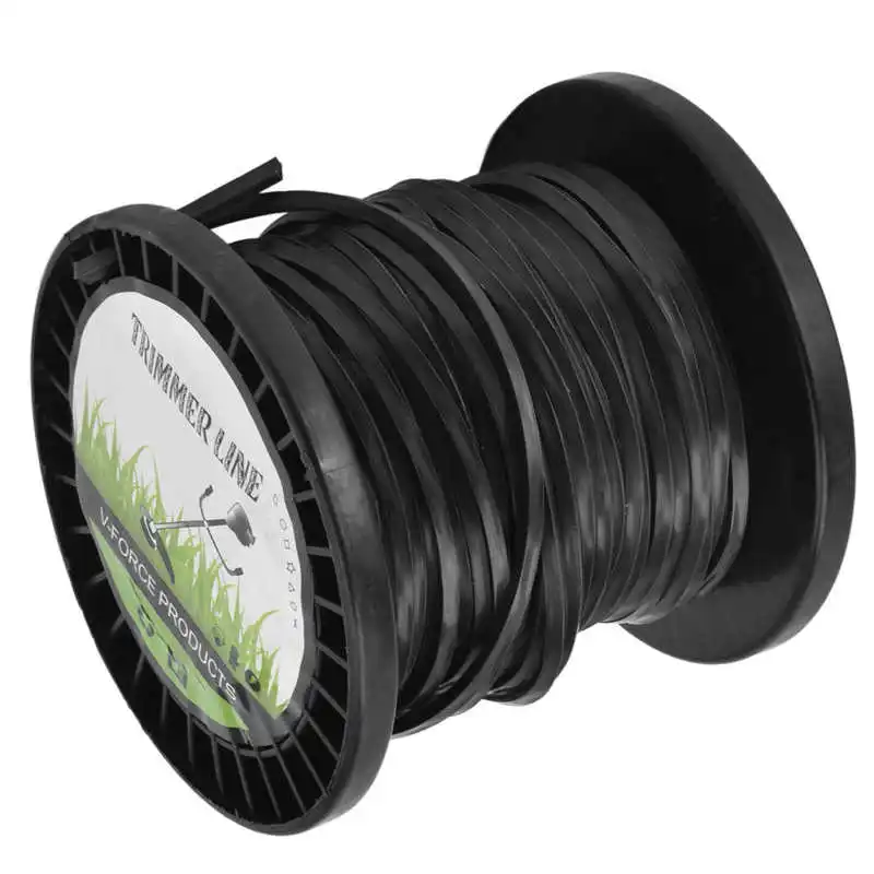 30m 50m Length 3.3mm Diameter String Trimmer Line Low Noise Quadrate Black Trimmer Line For Lawn Mower