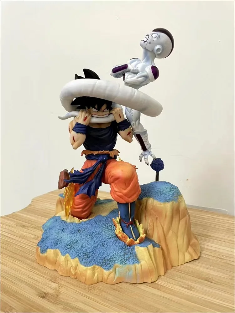 

27cm anime Dragon Ball Z Figure Gk Namek Chapter Son Goku Vs Frieza Action Figure Model Doll Collection Room Decoration Ornament