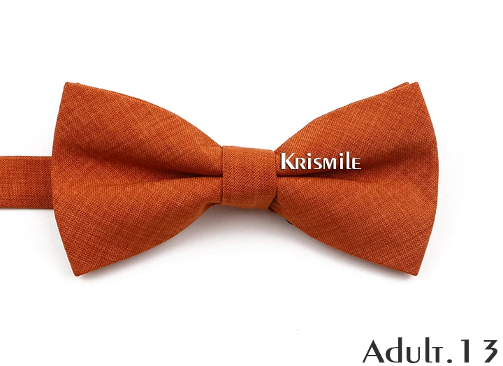 Neue hochwertige handgemachte Eltern-Kind-Fliege einfarbig niedlich reizend Familie Schmetterling Weinrot Grün Orange Krawatten Geschenk – Detail 15