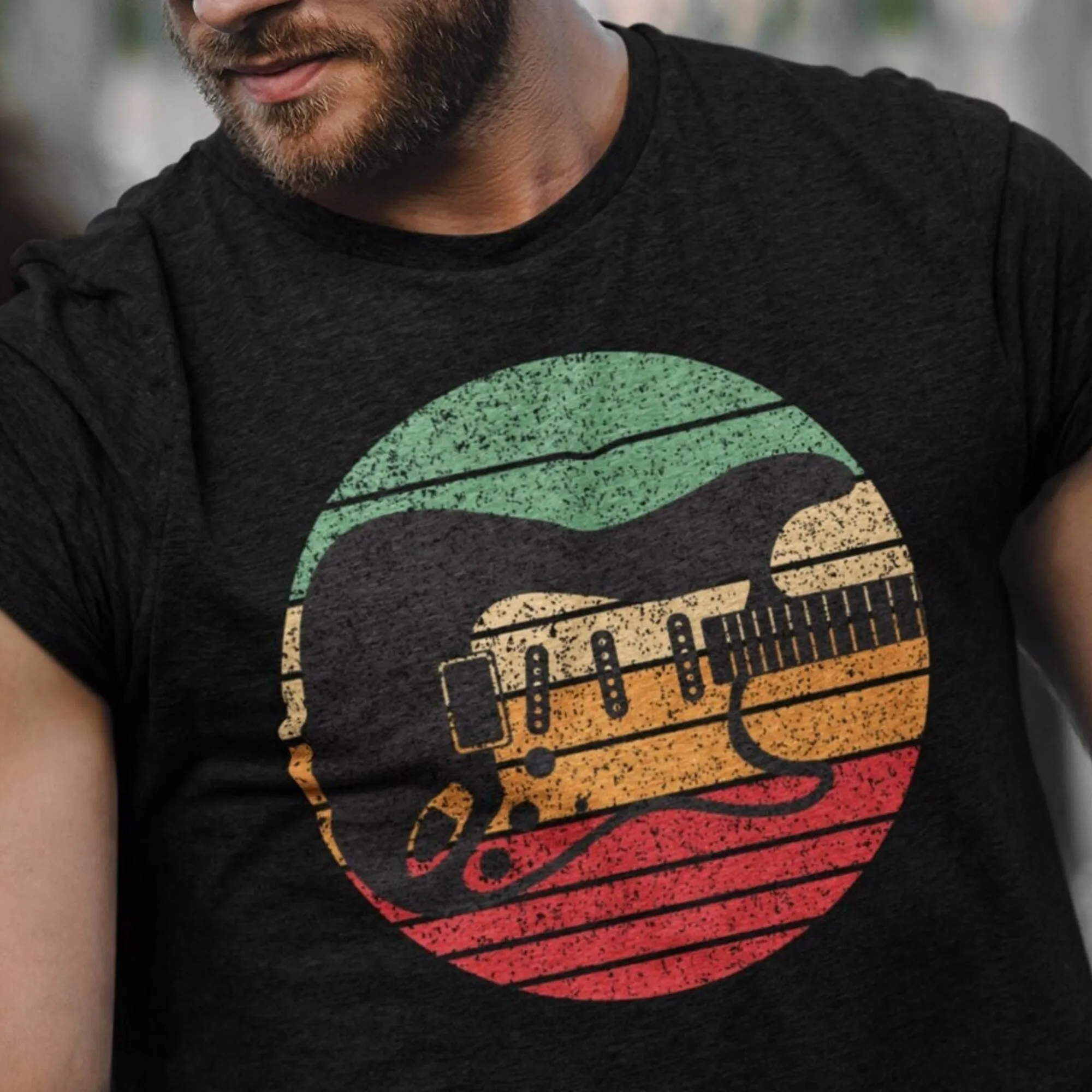 Maglietta Per Chitarra Per Giocatore Stratocaster Electric Lover Guitarist Maniche Lunghe O Corte