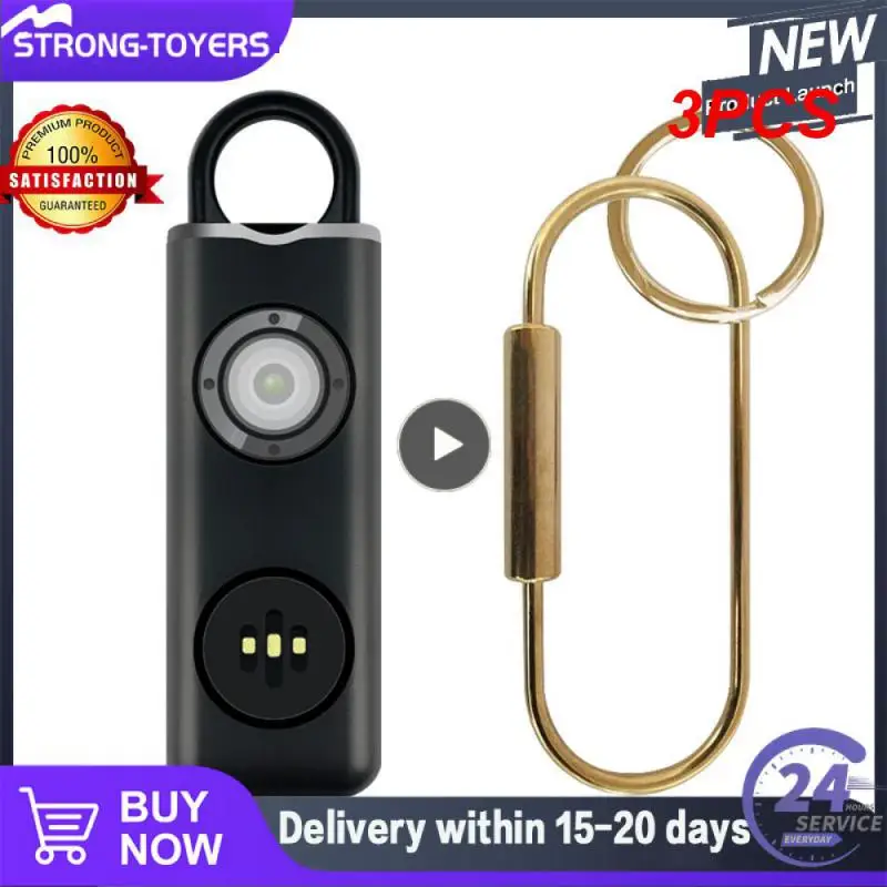

3PCS Portable Artifact Mountaineering Buckle 4.2v Women Alarm Mini Safety Alarm New 2023 Durable Screaming Intelligent Alarm New