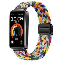 Braided Nylon Magnetic Wristband Replacement for Huawei Band 9 (Seven colors)