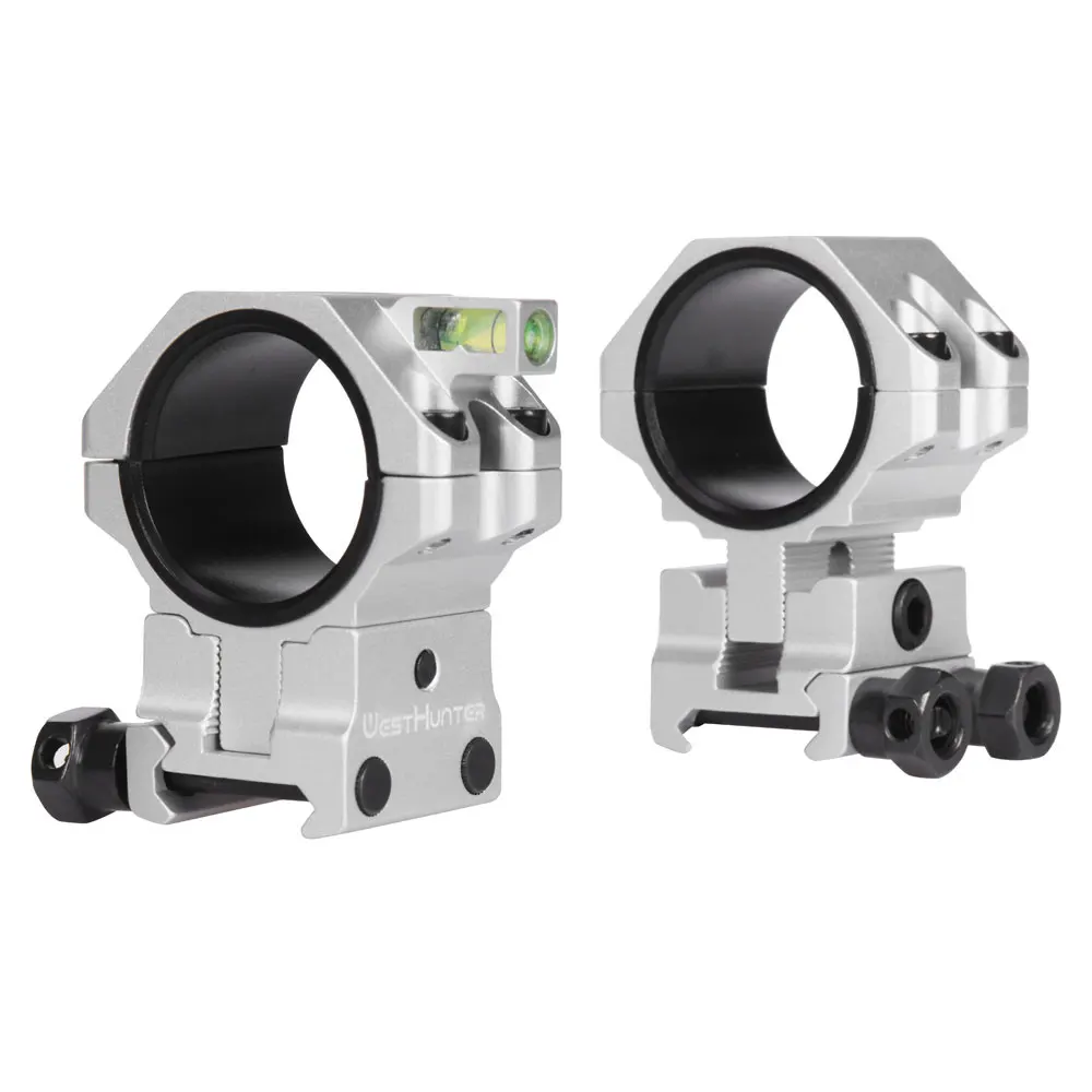 WestHunter Adjustable Scope Rings 34mm 30mm 1 inch Elevation Height Correction Picatinny Mounts Bubble Level Hunting Accessories rifle scope mount,rifle scope mount ring