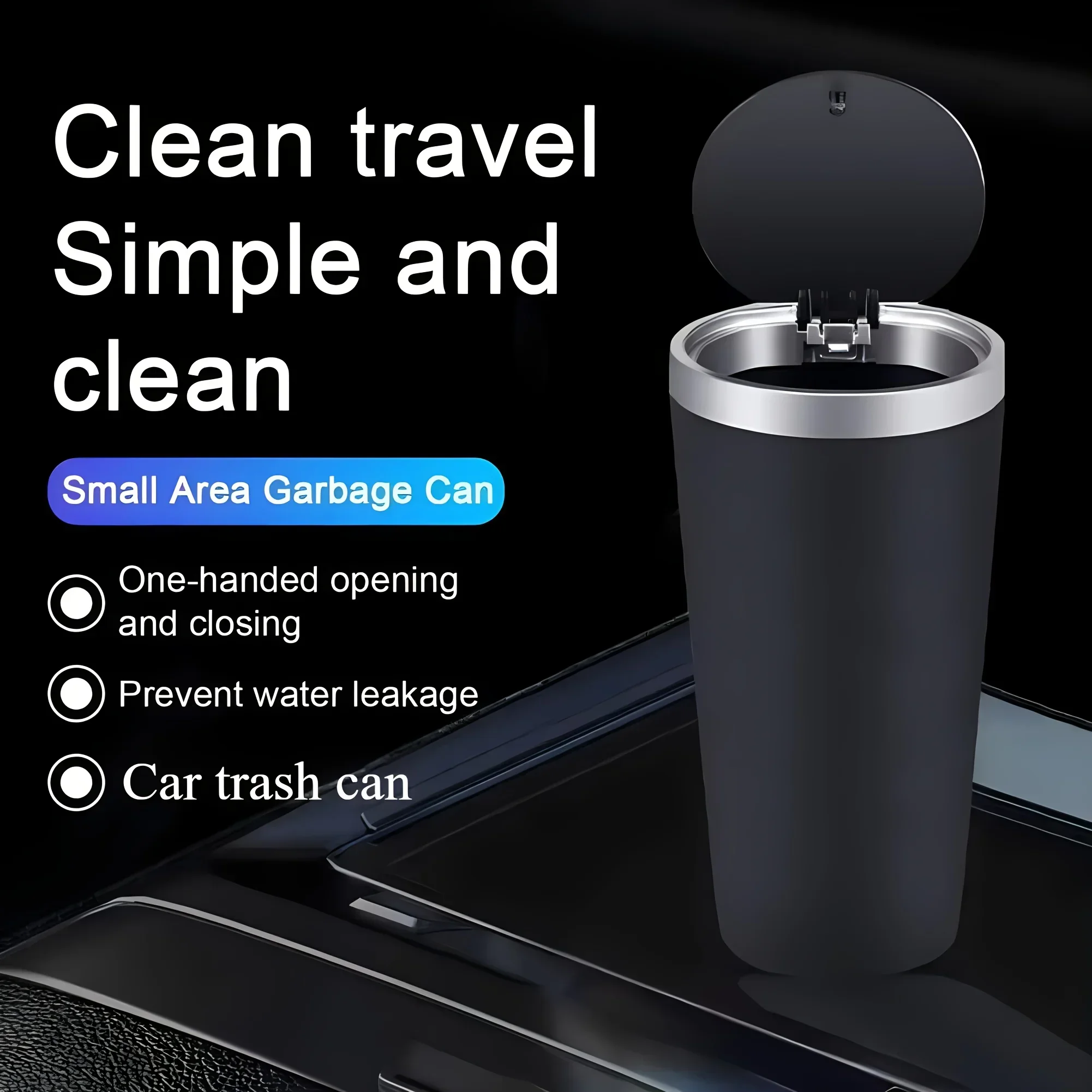 ABS Car Interior Trash Bin Cup Holder Garbage Container