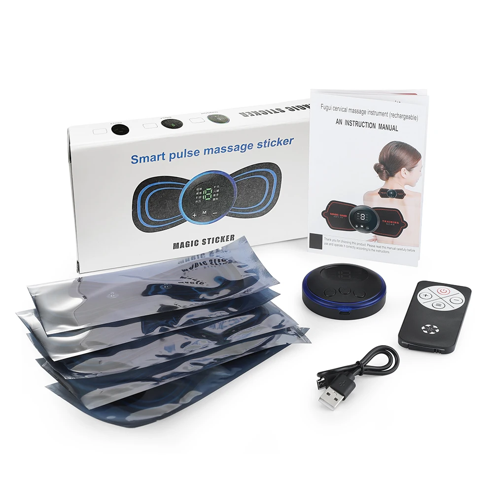 Mini Electric Neck Massager Portable Rechargeable Cervical Vertebra Massage Patc