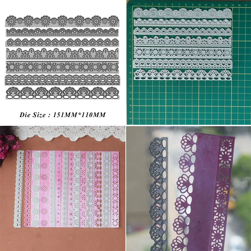

Lace 7pc New Cutting Dies Metal Cut Dies Stencils Scrapbooking Photo Album Decorative Embossing DIY Paper Cards