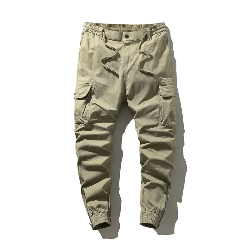 

Брюки мужские в стиле ретро, повседневные камуфляжные рабочие штаны на молнии, с несколькими карманами, спортивные штаны, весна-осень 2023