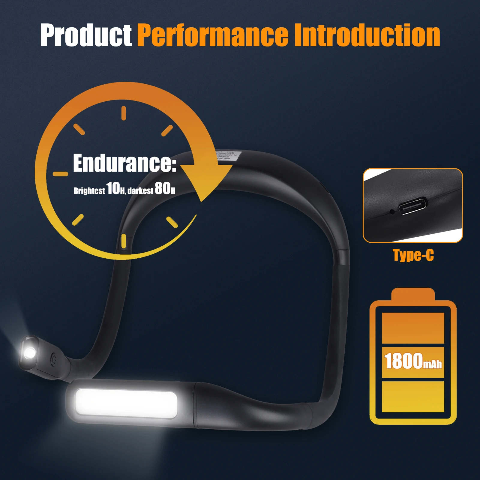 LED Neck Reading Lights Rechargeable Flexible Reading Lamp Bendable Adjustable Portable Hanging Book Light For Camping Lighting led light book light mini led light