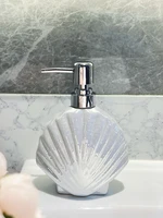 Creative เซรามิคเชลล์เจลทําความสะอาดมือขวดโรงแรมหรูอุปกรณ์ห้องน้ําแชมพูขวดโลชั่นเครื่องจ่ายสบู่ 5