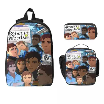 3Pcs Dispatch Game School bags Set for Kids Pencil Boxes Backpack Sets with Lunch Box For School Students Knapsack 1