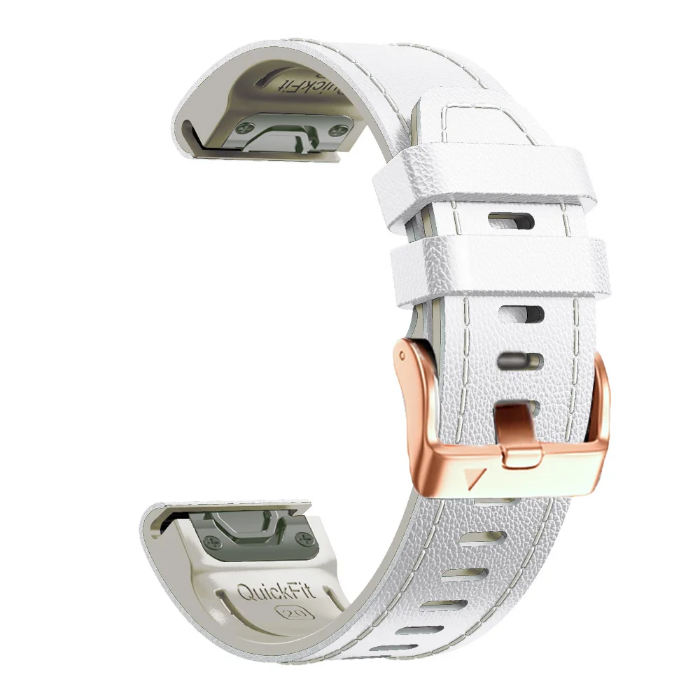 20mm Leather Silicone Strap Women's Bracelet Wristband