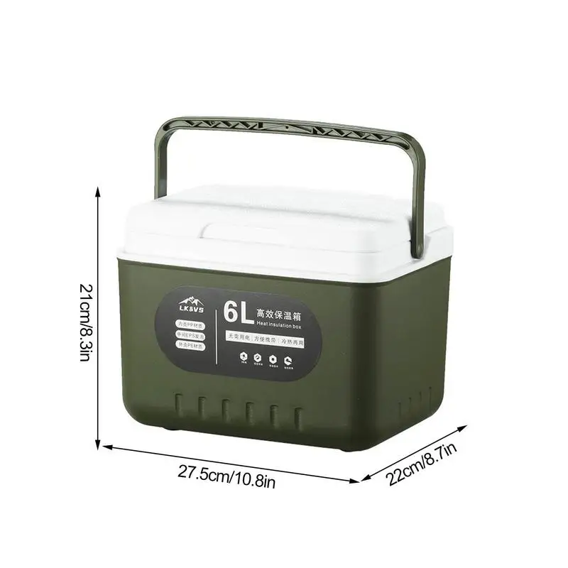 camping Ice Coolers box 6L thermal box Portable Outdoor Fridge Cooler Ice Bucket Picnic Keep Fresh Refrigerator for camping