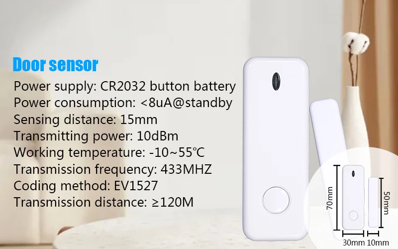 keypad for security system WiFi GSM Security Alarm System Tuya Fingerprint Arming Temperature And Humidity Display 433MHz Wireless Smart Home Burglar Alarm sos alert device