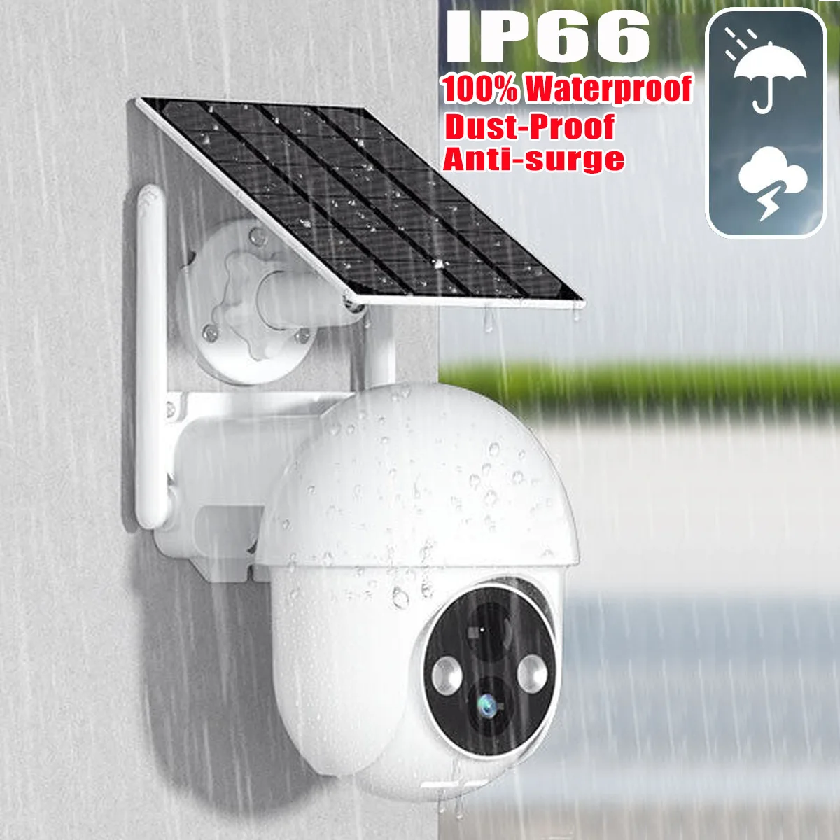 Wireless 4MP Solar Camera Outdoor WiFi Security Camera 2.5K HD Pan&Tilt Waterproof Battery Camera Smart Home Protection 3