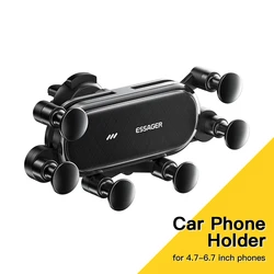 Essager Gravity Car Phone Holder with Air Vent Clip Mount (Black type)