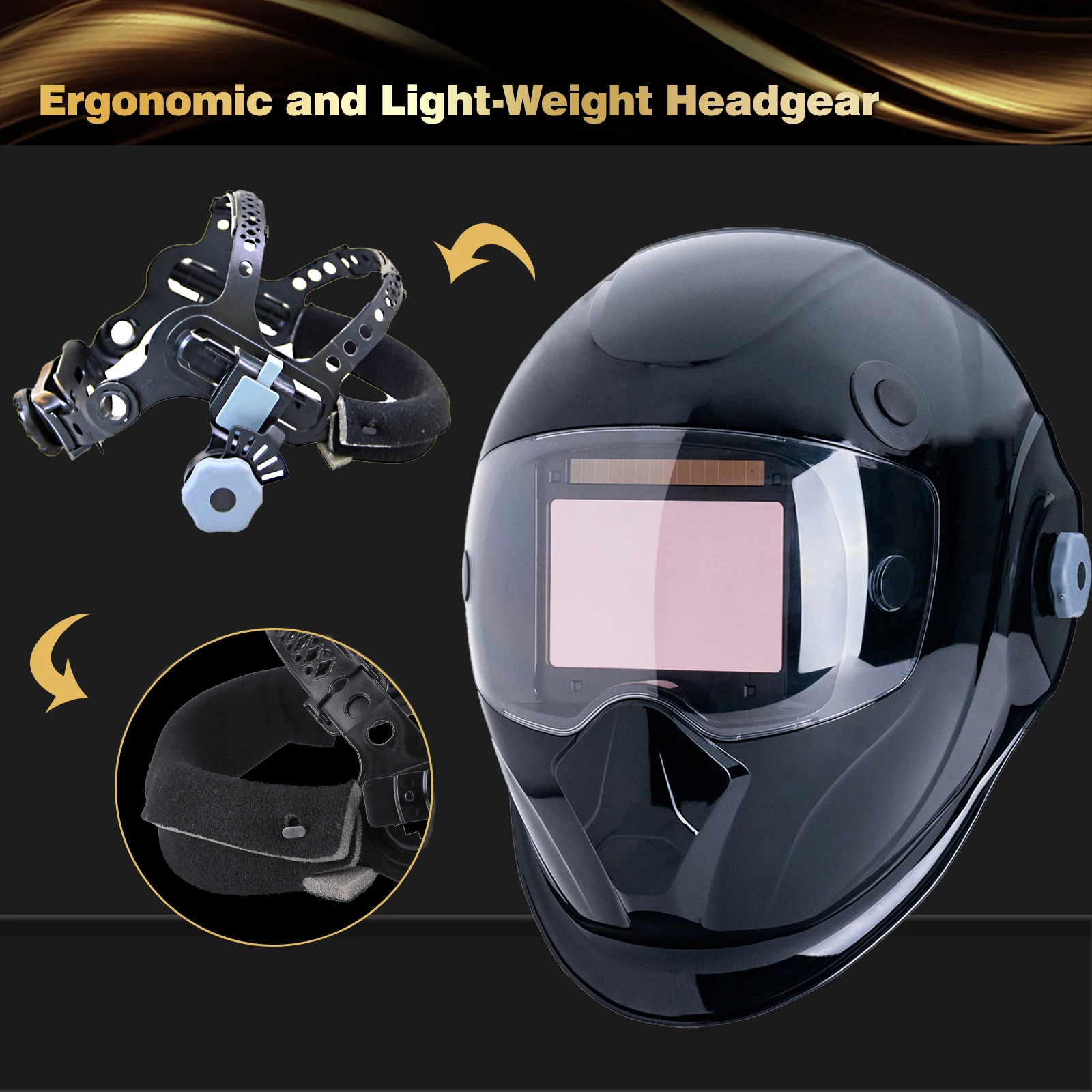 Casco Per Saldatura SAFE-UP MIG MAG TIG Con 4 Sensori A Colori Reali, Oscuramento Automatico, Maschera Per Saldatura 1/1/1/2 - Foto 9