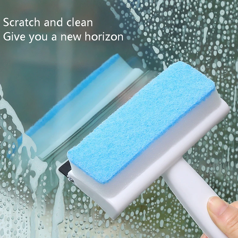 Magic Window Glass Cleaning Brush Doublesided Sponge Wiper Scraper