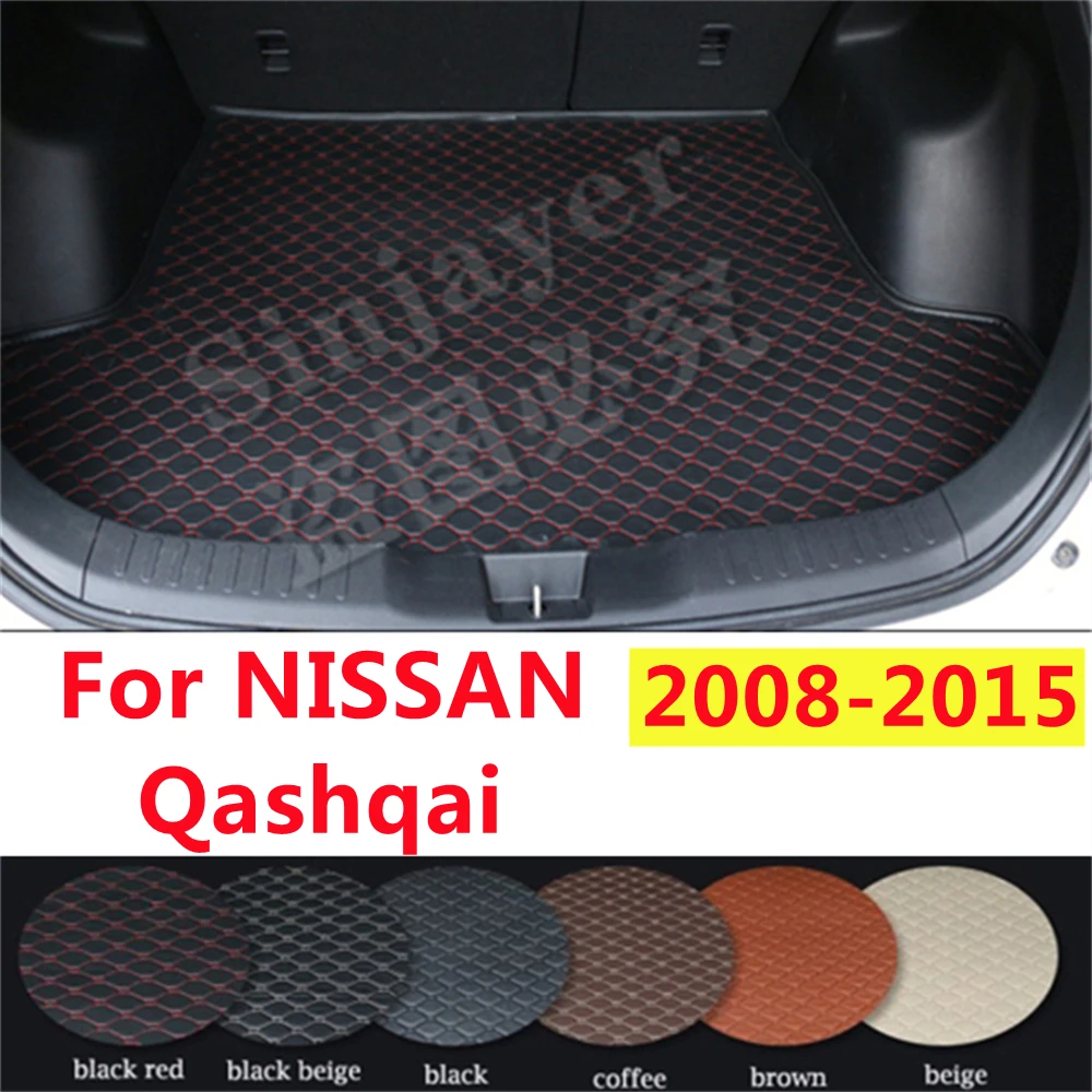 

SJ автомобильный коврик для багажника на заказ подходит для NISSAN Qashqai 2015 2014 2013 2012 2011 2010 09 авто задний загрузочный лоток грузовой ковёр протектор