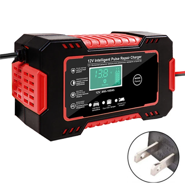Full Automatic Car Battery Charger 12v Digital Display Auto Moto Battery  Charger Power Puls Repair Chargers Wet Dry Lead Acid - Battery Charging  Units - AliExpress