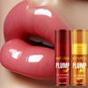 2PC Lip Plump Long Lasting Lip Oil Moisturizing Lip Gloss Serum Instant Volumising Essence Oil Repair Lip Fine Lines Increase El 1