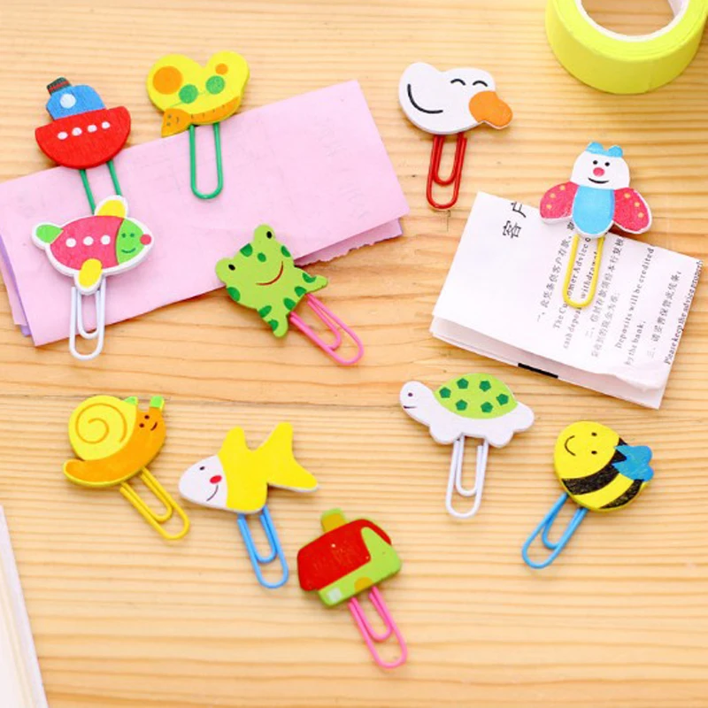 30 Pcs Mini Wood Bookmark Bookmarks Creative Teachers Students School Office Supplies Stationery Paper Clips |