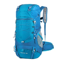 50L Multifunctional Hiking and Mountaineering Backpack with Rain Cover (Blue)