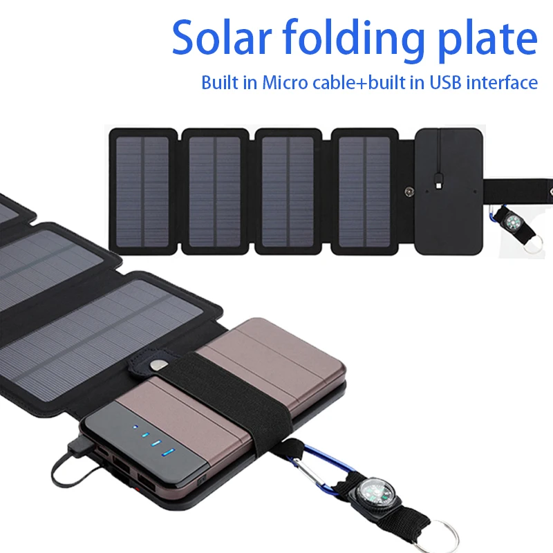 

Folding 10W Solar Cells Charger 5V 2.1A USB Output Devices Portable Charger Outdoor Solar Panels,For Smartphones Tablet Computer