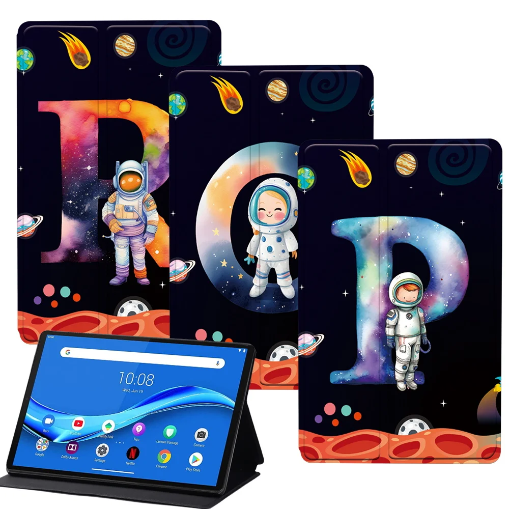 Cover Per Lenovo Tab M10 Tb-X605F Per Tab M10 Hd 2Nd Tb-X306F Custodia Per Lenovo Tab M10 Fhd Plus 10 Astronauta Ininiziale Pattern