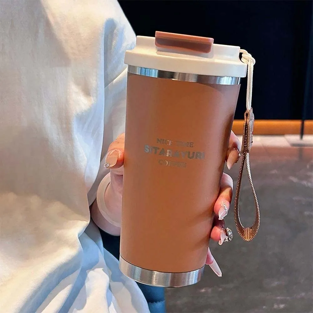 Large Capacity Coffee Water Cup TPR Round Mouth 560ML Drinking Cup Detachable Filter Filter Tea Bottle Men