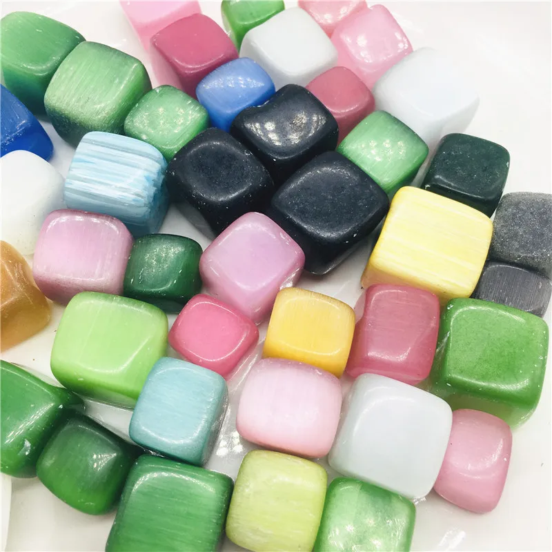 Wholesale Natural Quartz Cat Eye Crystal Stone Healing Colorful Stone