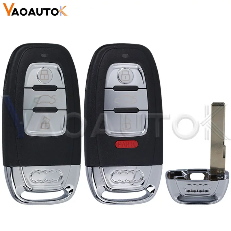 Smart Auto Remote Key Shell Case Fob For Audi A4l A3 A4 A5 A6 A8 Quattro Q5 Q7 A6 A8 Replacement Car Key Shell 3/4 Buttons 1