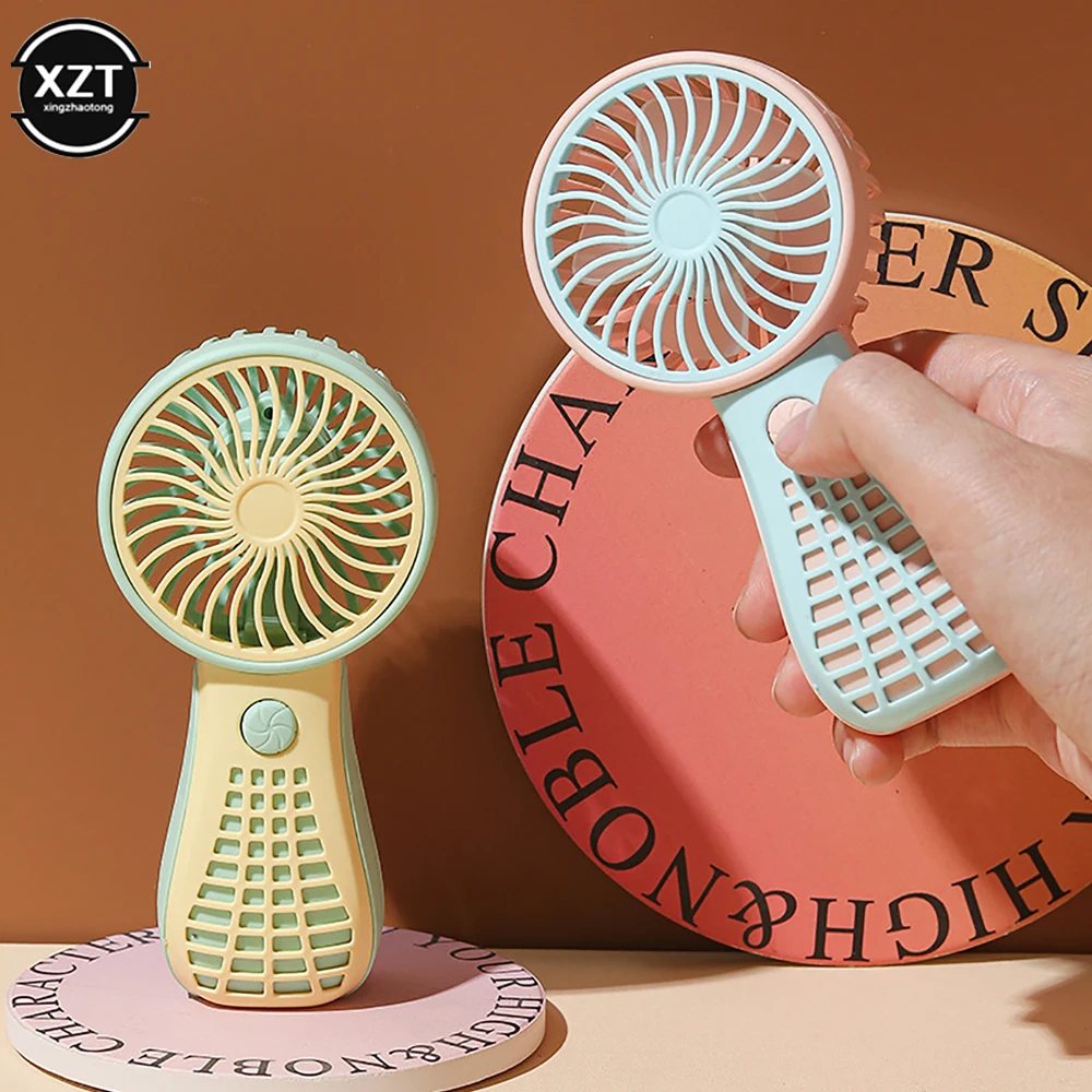 250ma Mini Portable Fans Handheld USB Rechargeable Fan Mini Desktop Air Cooler Outdoor Fan Cooling Travel Fans Ventilation