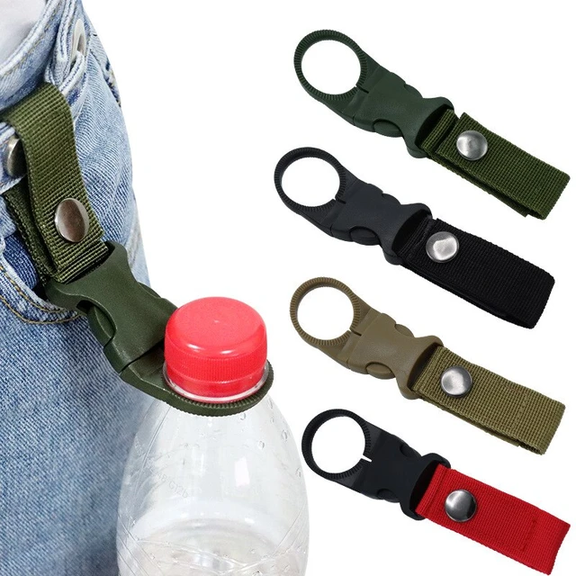 3pcs Hanging Bottle Buckle Clip Carabiner,outdoor Portable Water Bottle  Ring Holder Keychain Belt Webbing Strap For Outdoor Camping Hiking