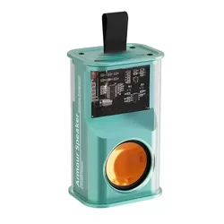 Transparent Bluetooth Speaker with Rhythm Light & 360° Surround Sound (Green)