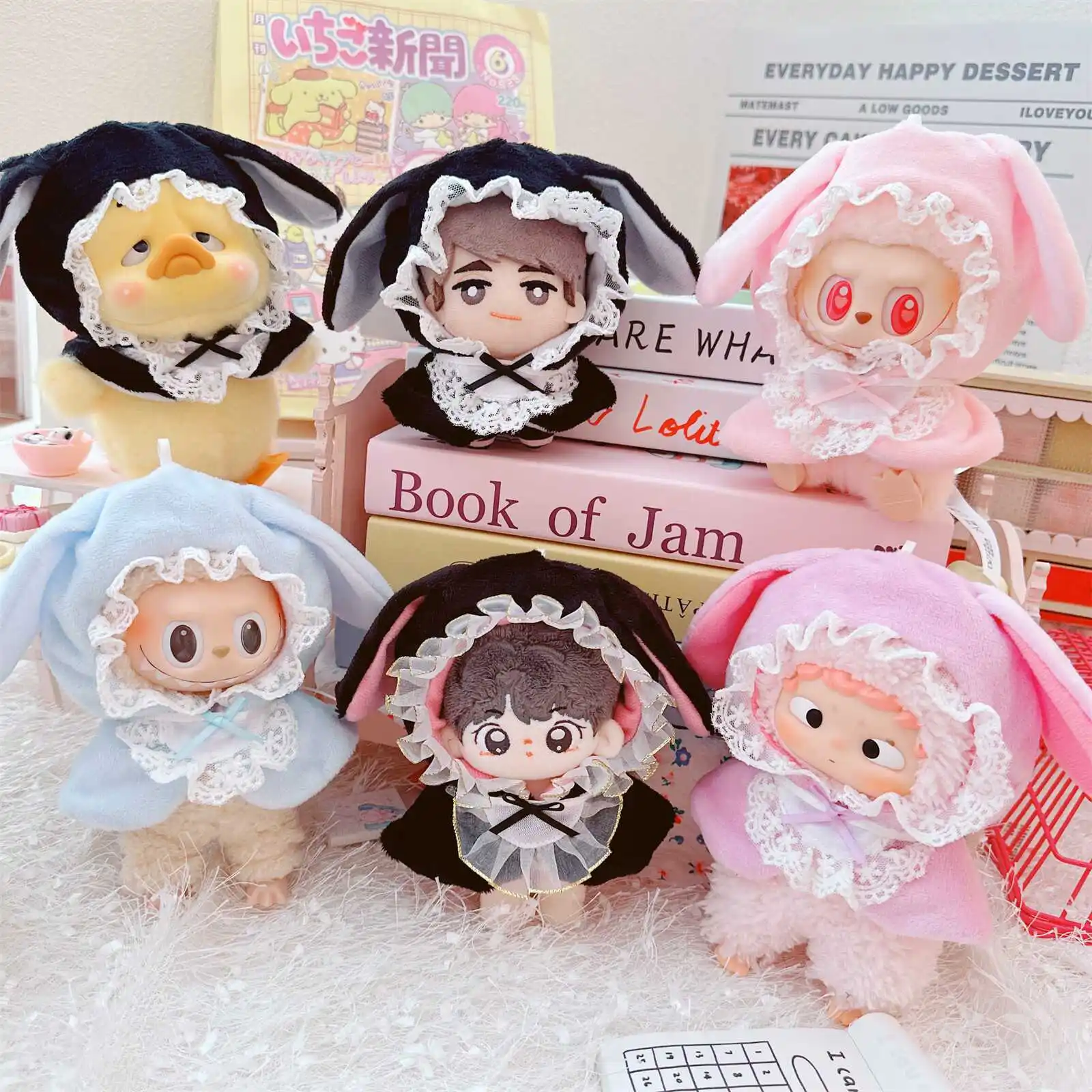10 cm Kawaii Idol Puppenkleidung für süße Spitze Maid Schal Umhang Plüschpuppe Dress Up Wechselkleidung Spiele Mädchen Geburtstagsgeschenke – Detail 12