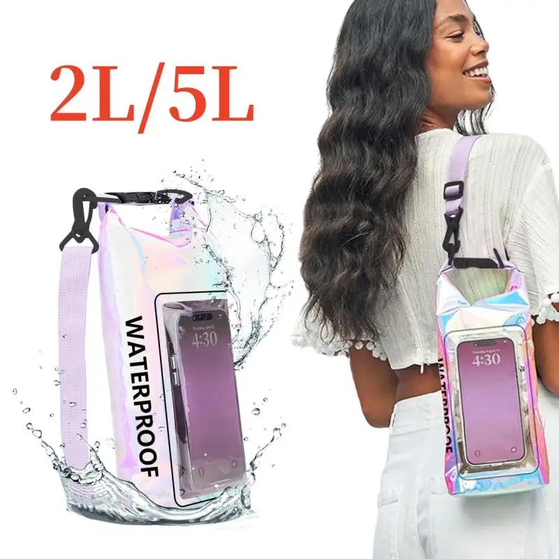 Dry Bag 2L 5L Touch Screen Waterproof Bags Beach Phone Pouch For Trekking Drifting Rafting Surfing Kayaking Outdoor Sports Bags
