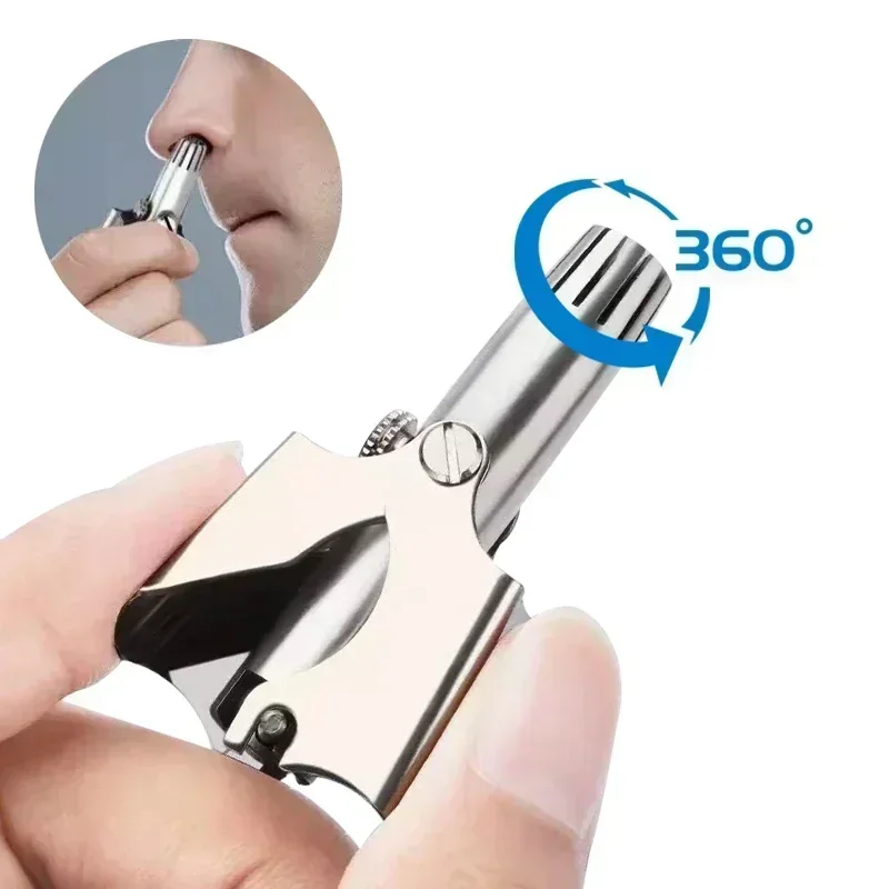 

Nose Trimmer for Men Stainless Steel Manual Trimmer for Nose Vibrissa Razor Shaver Washable Portable Ear Hair Trimmer