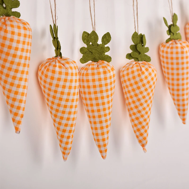 3/1pcs Nov Woven Easter Carrots Ornaments Hanging Pendant for Easter Home Decorations Supplies 2023 Kids Easter Favors Gifts Toy