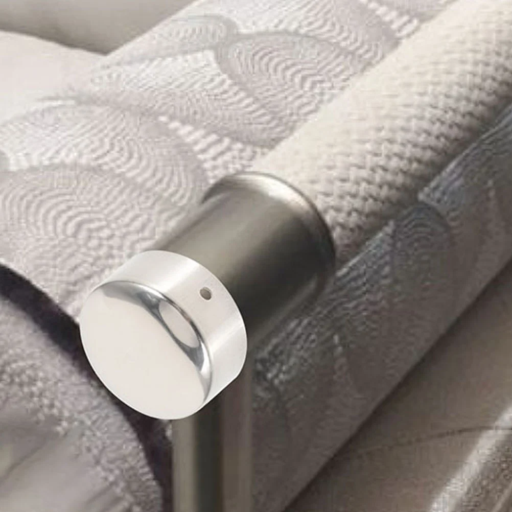 2pcs Handrail End Caps Fittings Metal Plugs Round Holes Stair Accessories Ladder Parts Construction Tools Tube Protector