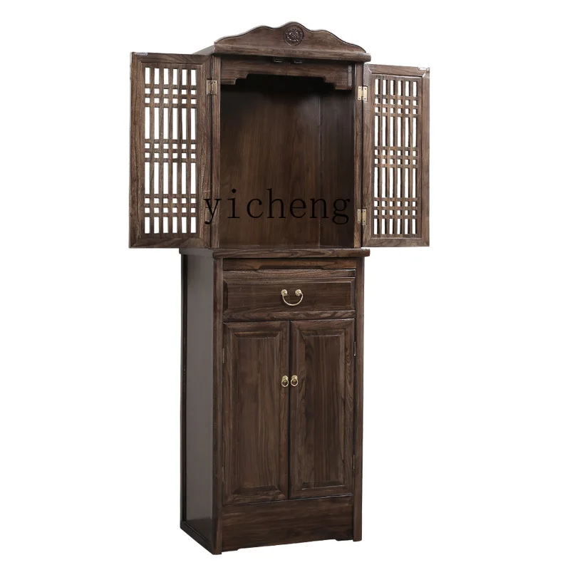 

Tqh New Chinese Buddha Niche Modern Minimalist Altar Cabinet Shrine Home Buddha Cabinet Guanyin Altar