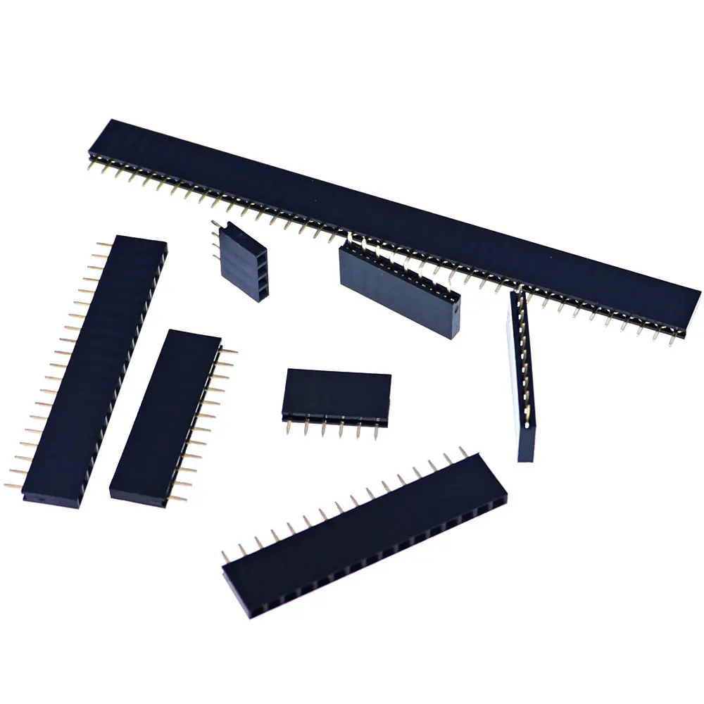일자형 PCB 보드 암핀 헤더 소켓 모음 키트, 4P, 6P, 8P, 10P, 12P, 16P, 20P, 40 핀, 2.54mm 피치, 120 개