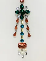 HIGH STREET Newest 2026 Designer Runway Fashion Women's Batwing Sleeves Colorful Crystal Diamonds Beaded Jumpsuit - Image 5