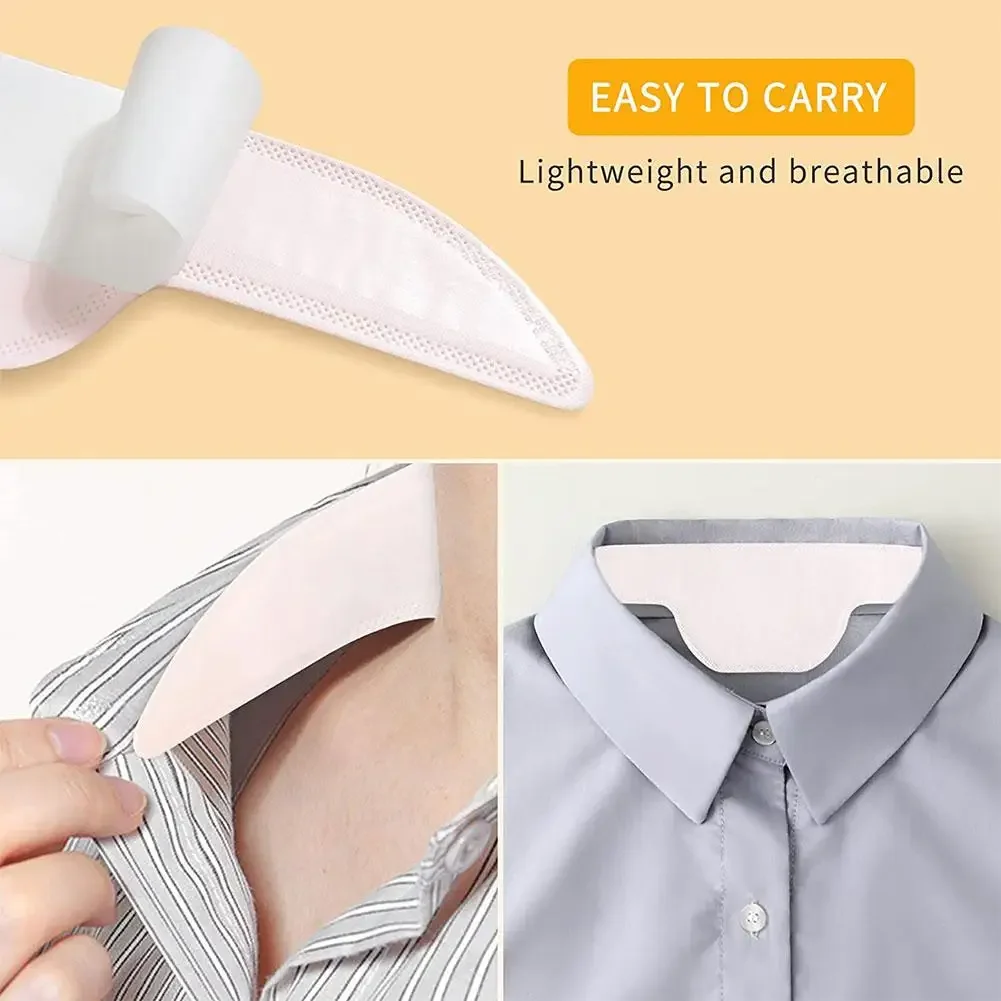 10pcs White Anti-Dirty Sweat Sticker Shirt Collar Disposable Deodorants Suit Unisex Stickers Absorbing Sweat Anti-Sweat Pad