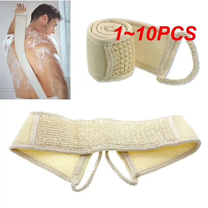 

1 ~ 10 шт. Отшелушивающий массаж, восстанавливающая Роскошная кожа, натуральная люфа для тела, скраб, льняной ремень для спины, для душа