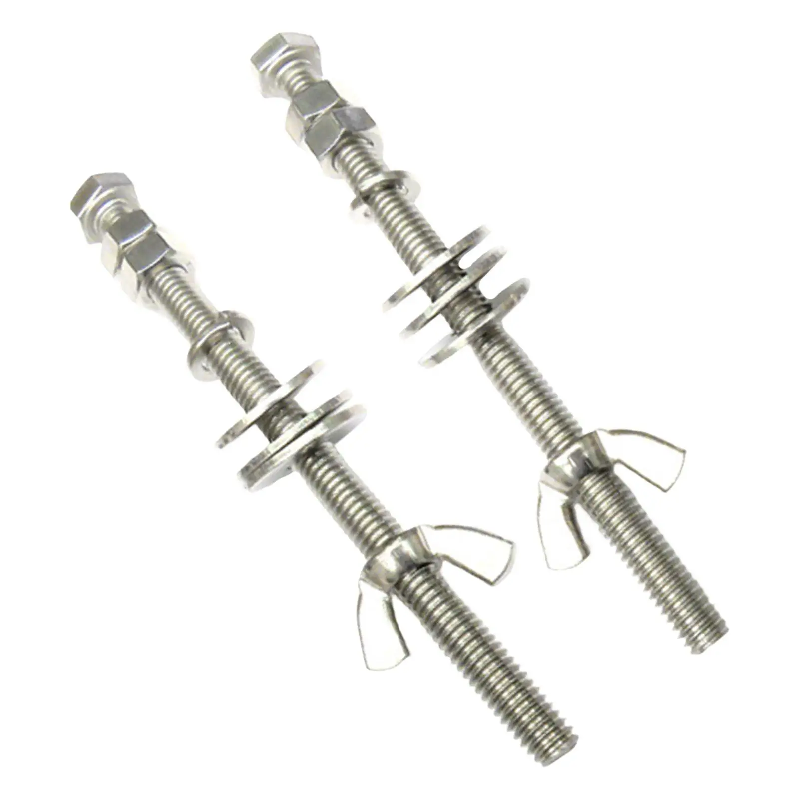 

2x Diving Butterfly Wing Nuts Screws SS316 Stainless Steel for Equipment