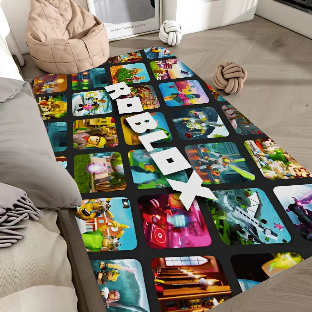 Game R-Robloxs Cool Hallway Carpet Non-Slip Laundry Room Mat Laundry Decor Balcony Child Living Room Bedside Area Rugs 4